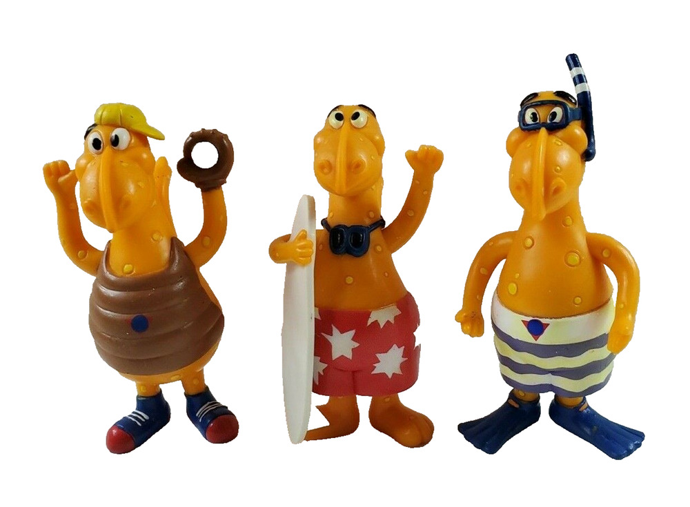 Kraft Mac & Cheese Cheesasaurus Rex Bendable Dinosaurs Lot of 3 Vintage 1991